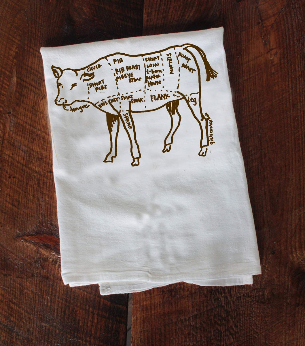 Christmas Cow Tea Dish Towel - Christmas Holstein Lights Tea Towel Kit –  Lazy Gator Tees