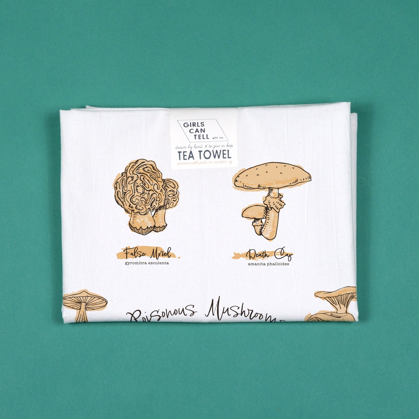 Poisonous Mushrooms Tea Towel