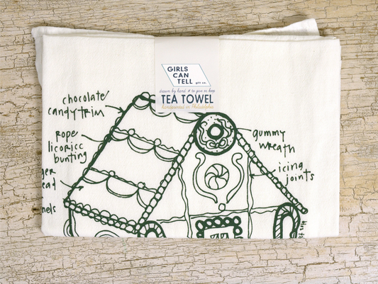 Gingerbread House Tea Towel