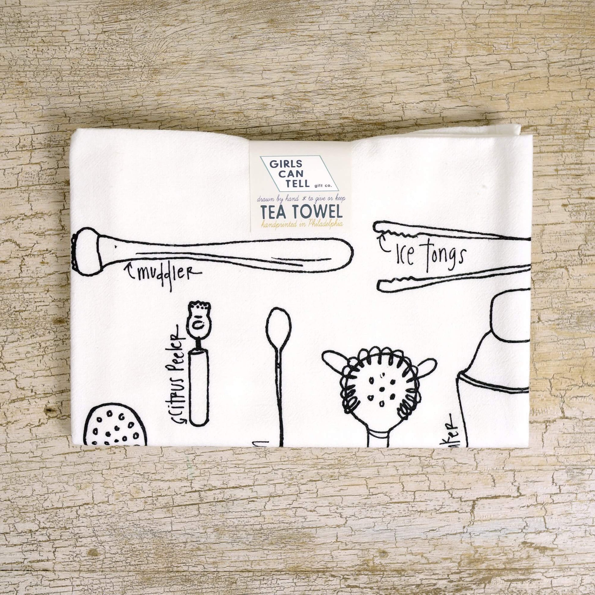 Cocktail Tools Tea Towel