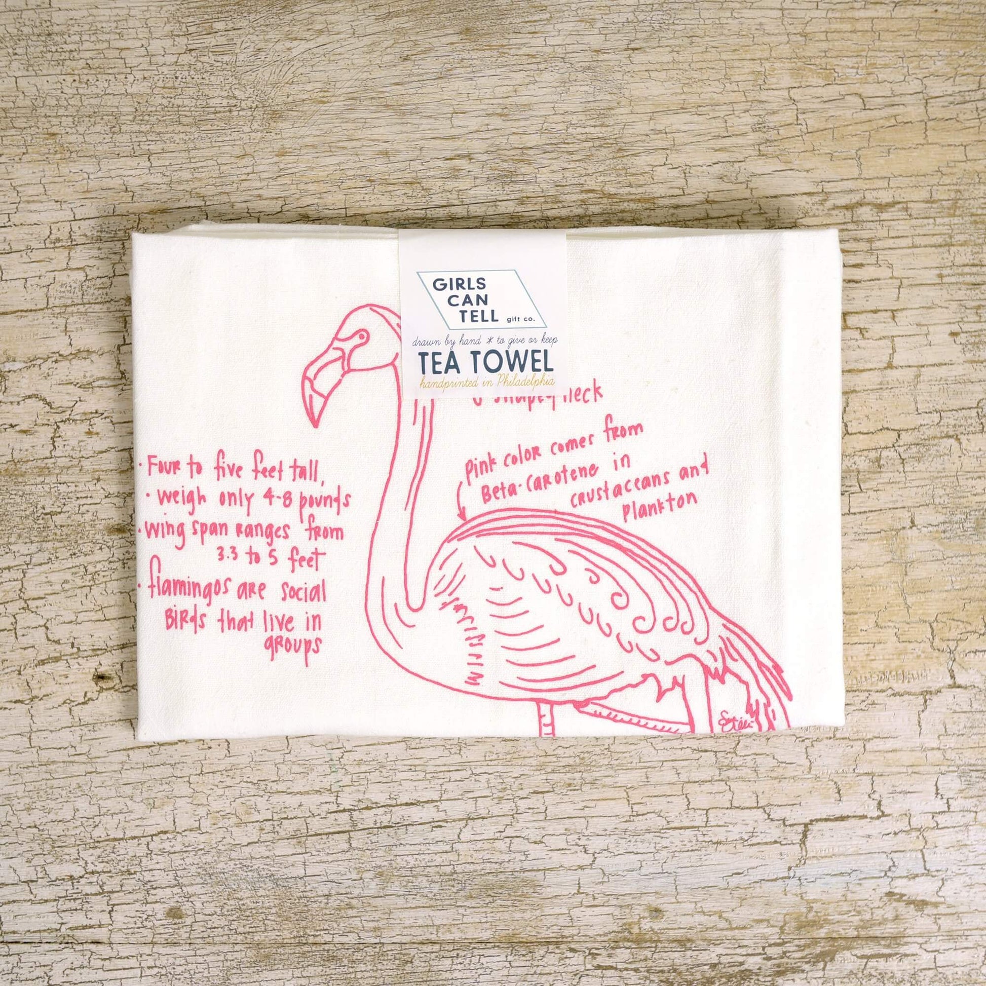 Flamingo Tea Towel