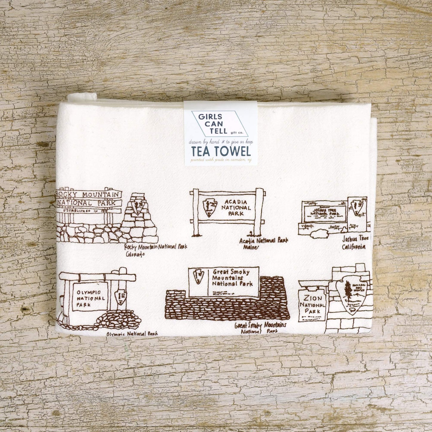 National Parks Tea Towel