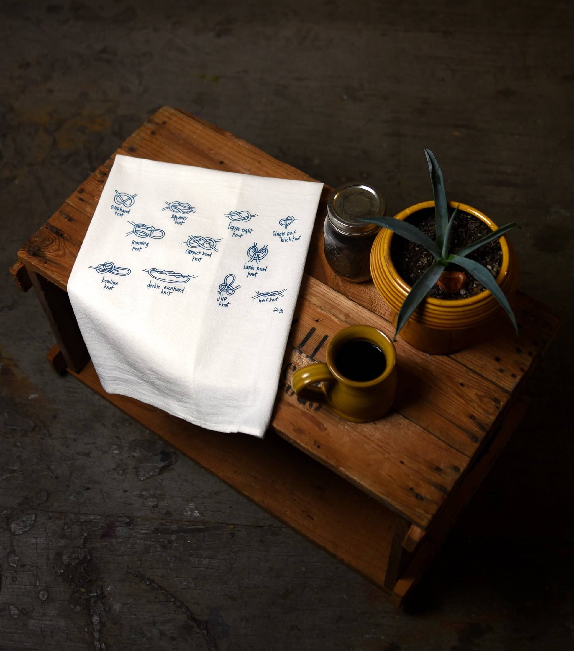 Knots Tea Towel