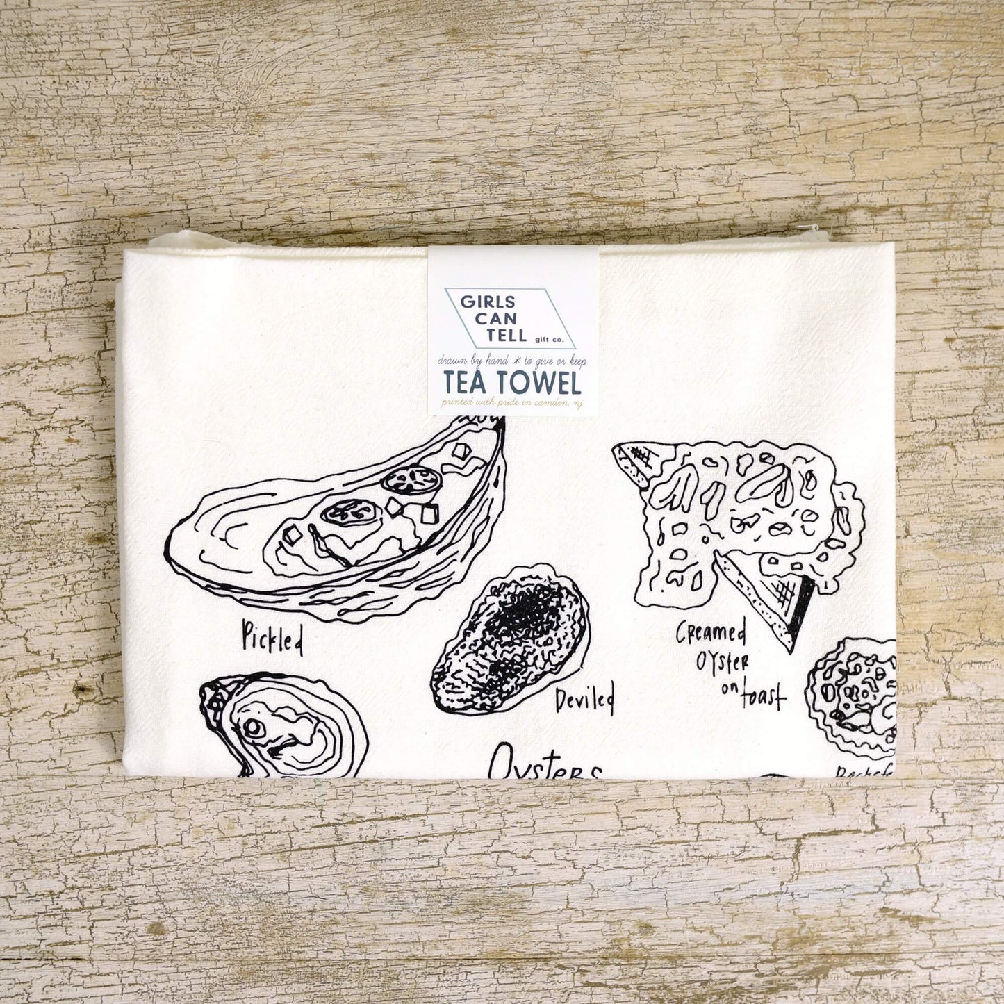 Oyster Tea Towel