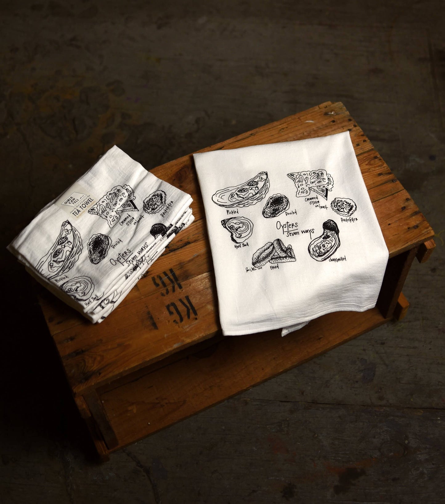 Oyster Tea Towels