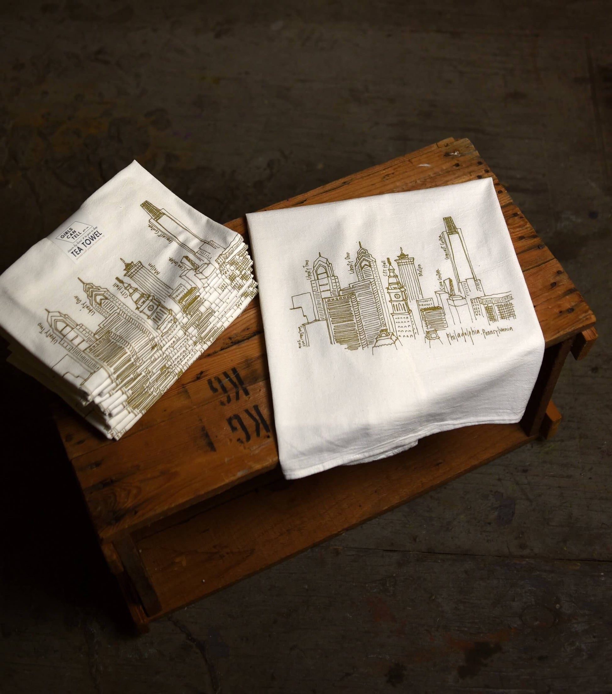 Philly Skyline Tea Towel