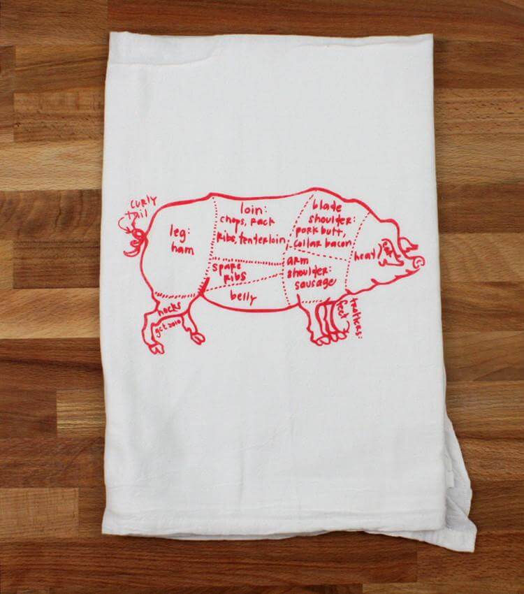 Pig dish towel