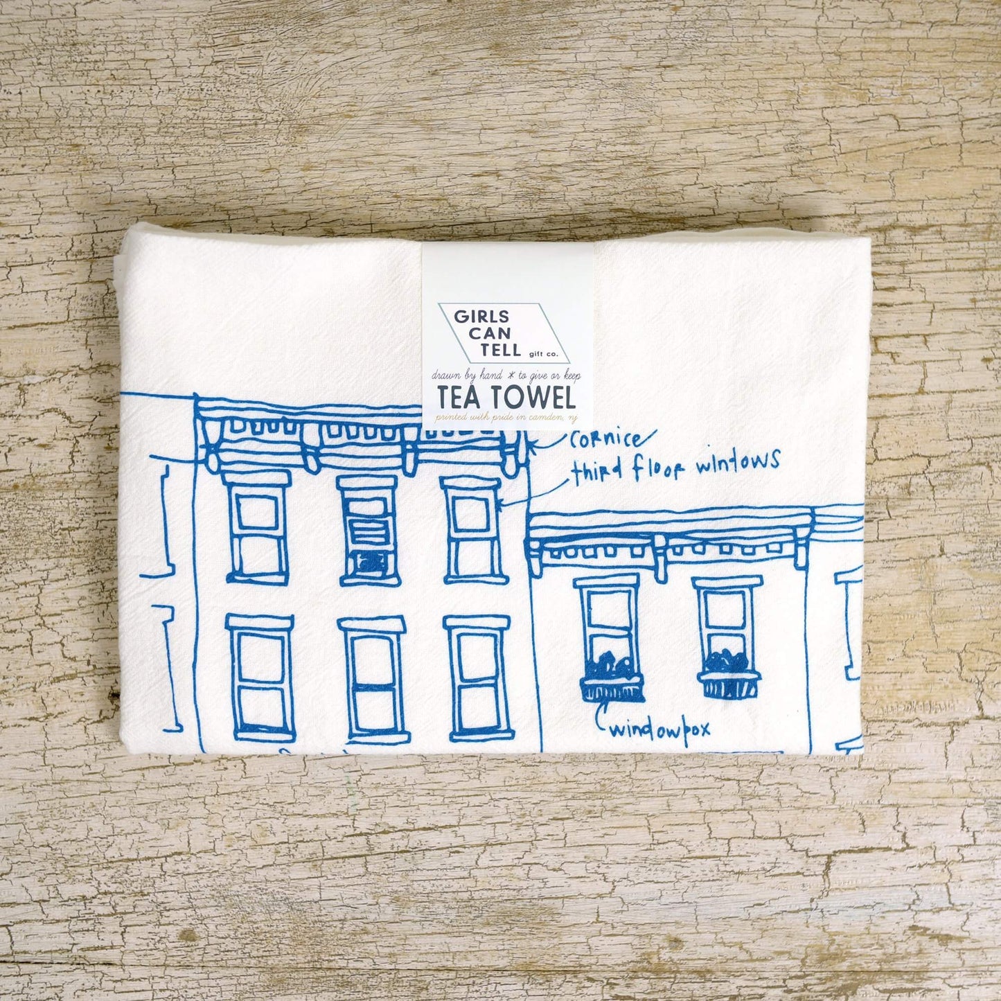 Rowhouses Tea Towel