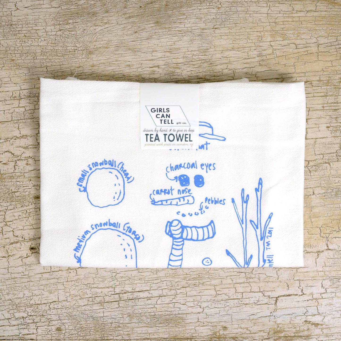 Snowman Tea Towel