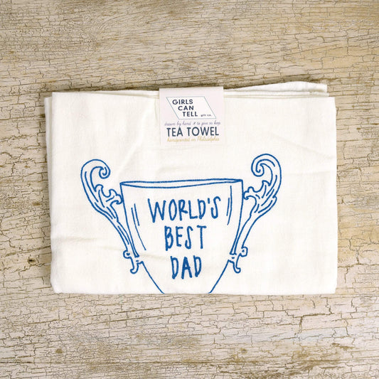 World's Best Dad tea towel