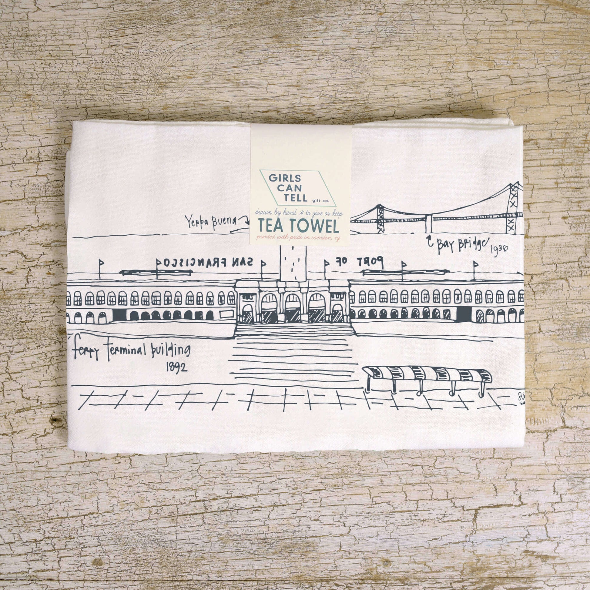 Ferry Terminal Tea Towel