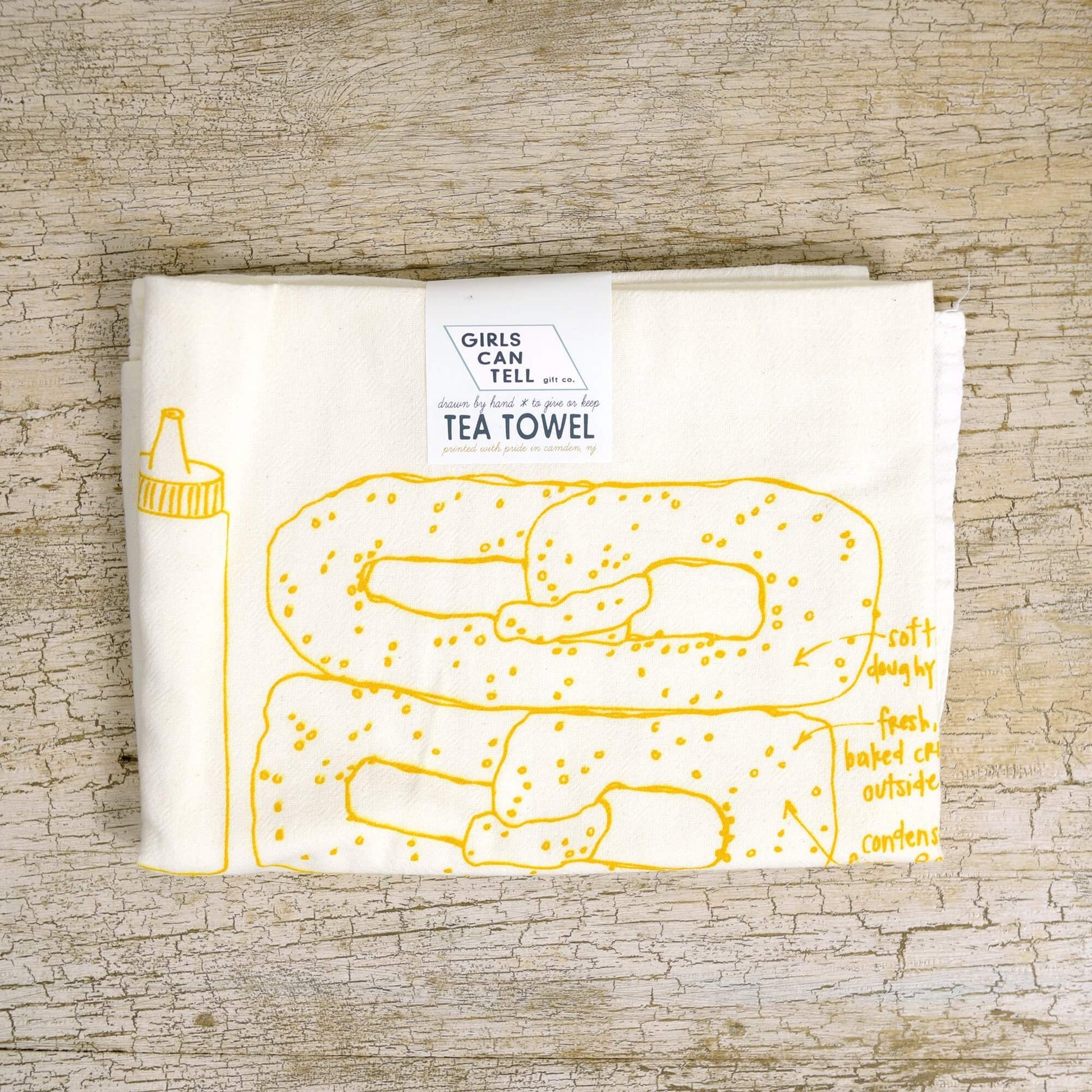 pretzel tea towel